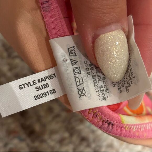 Edie Parker® X J.Crew string bikini top in fruit punch- Size Small - Picture 9 of 9